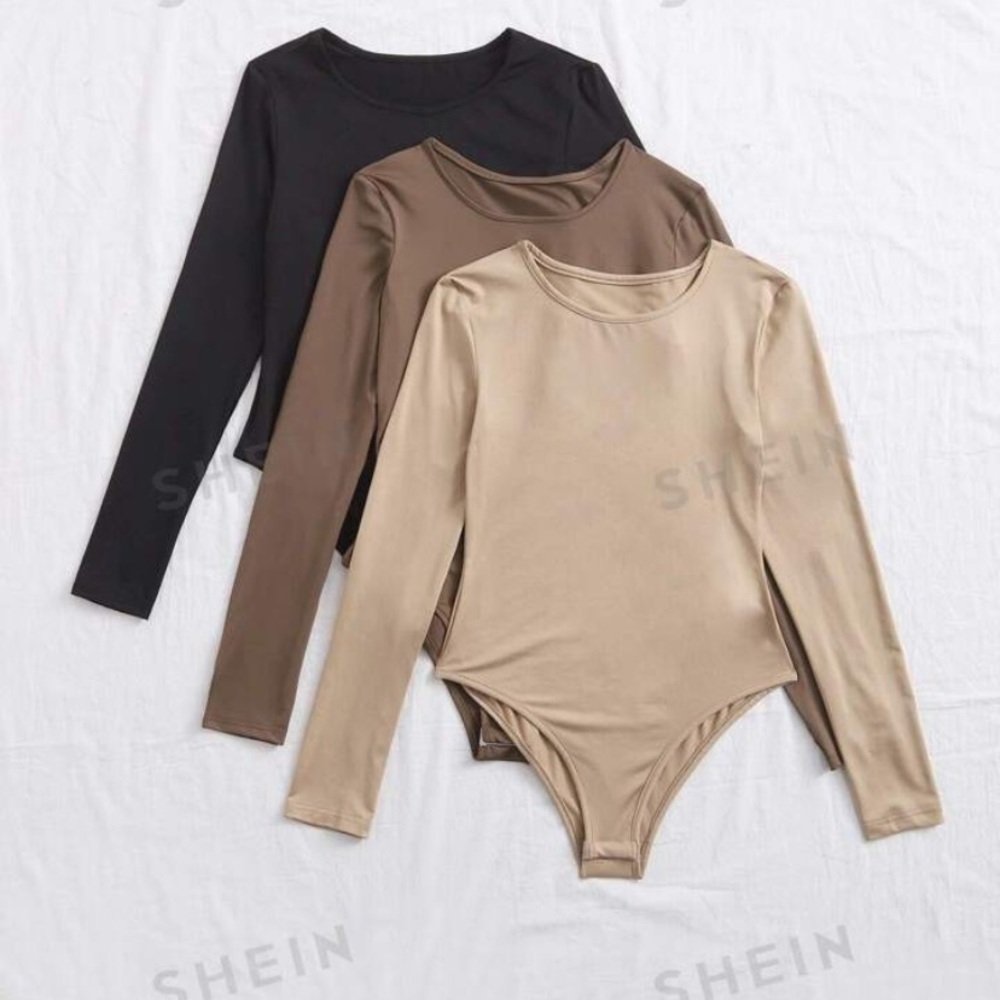 Multi Color Neutrals 3 Pack Basic Bodysuits - Picture 5 of 5